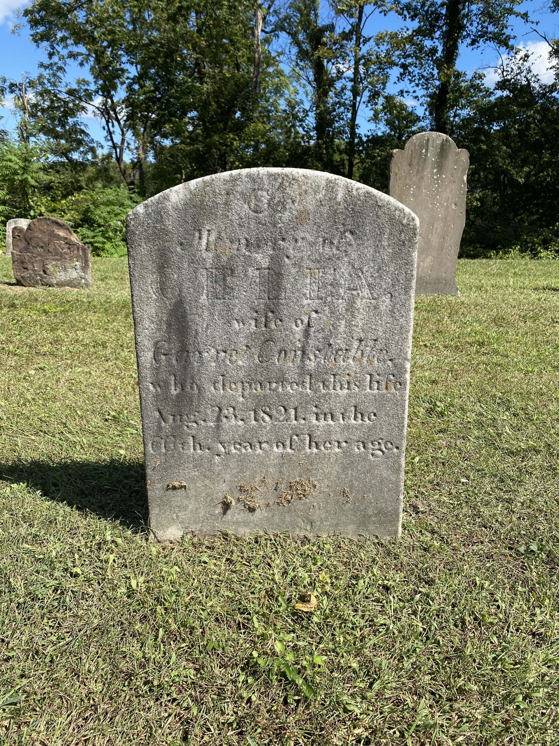 Now Photographed: Celia Constable’s Gravestone in Old Hurley Burying Ground